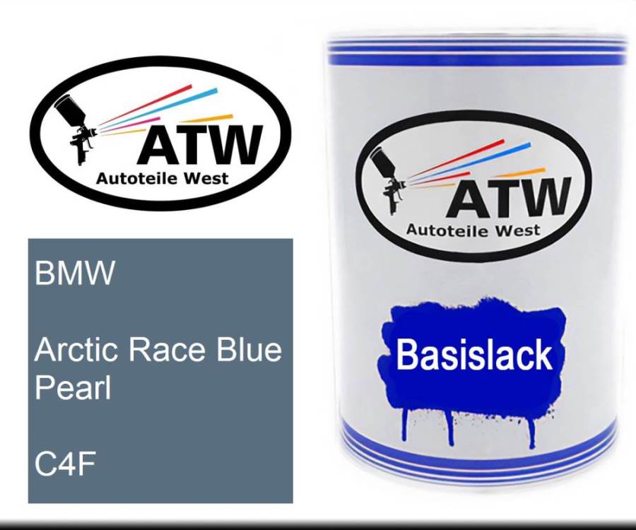 BMW, Arctic Race Blue Pearl, C4F: 500ml Lackdose, von ATW Autoteile West.